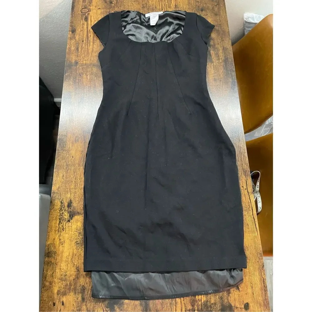 l.k.bennett london black structured workdress